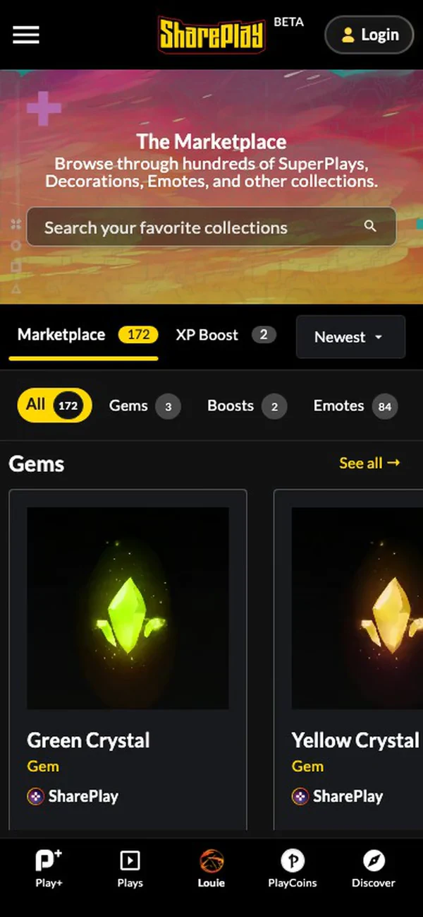 The Marketplace on a phone